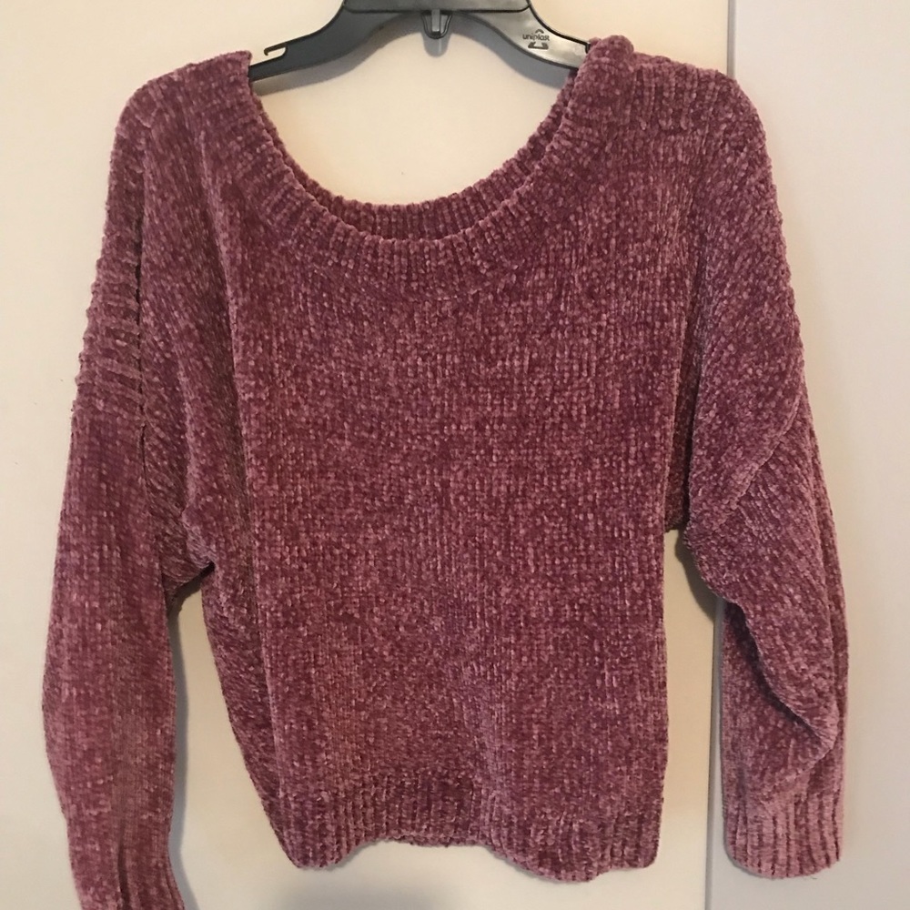 purple sweater